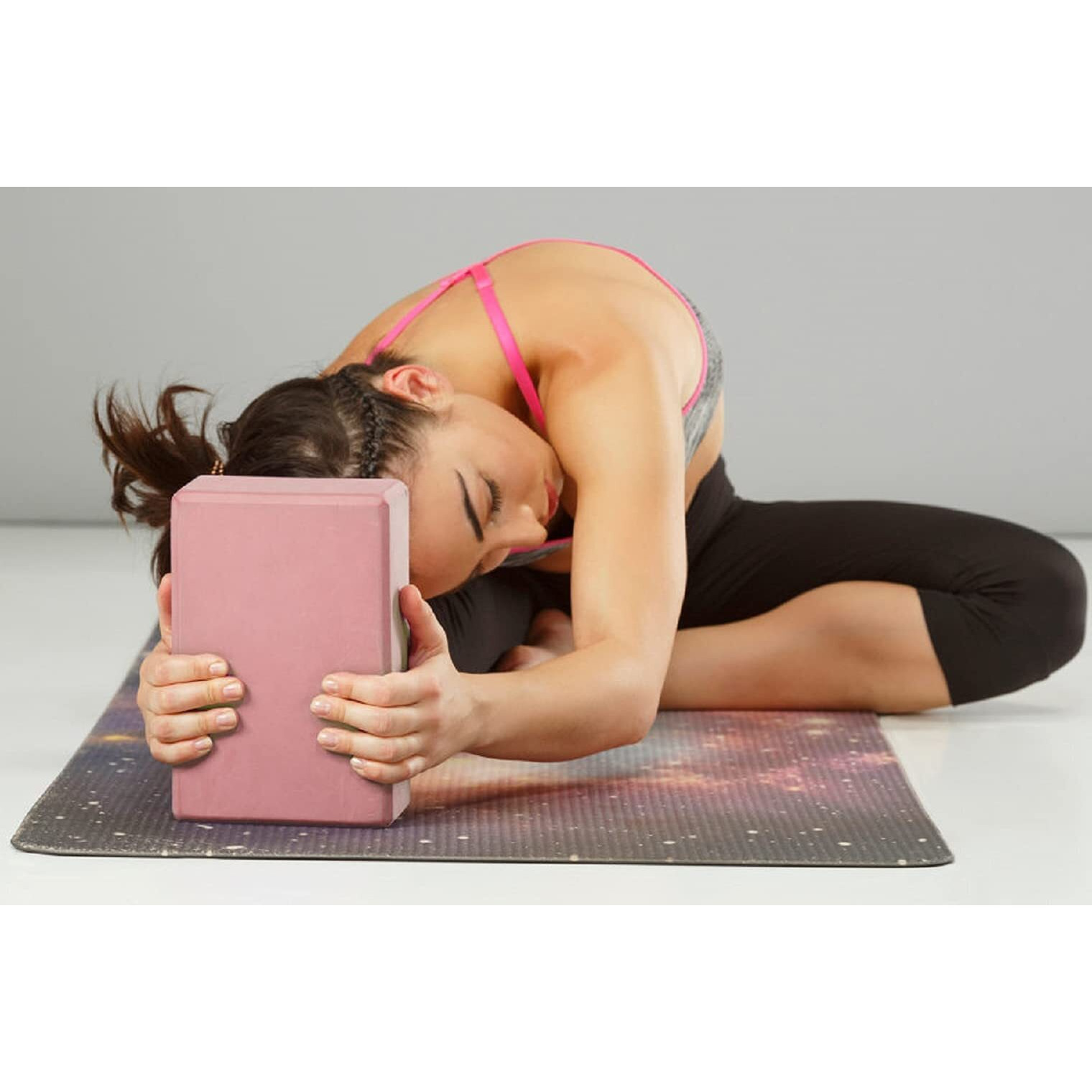 Bodylastics Yoga Blocks Set of 2 High Density EVA Foam Non-Slip Workout Bricks to Improve Poses Balance Flexibility Support Strength Training Exercise