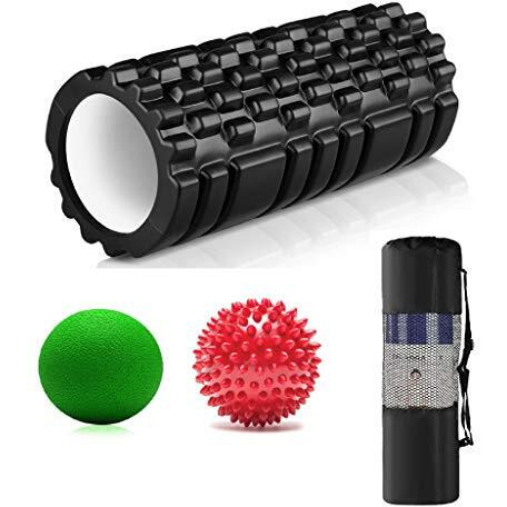 Bodylastics 33cms Foam Roller for Deep Tissue Massage, Relief from Sore Muscles Pain, Pre & Post Exercise Fitness Workout Sessions
