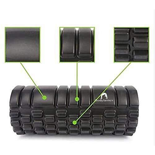 Bodylastics 33cms Foam Roller for Deep Tissue Massage, Relief from Sore Muscles Pain, Pre & Post Exercise Fitness Workout Sessions