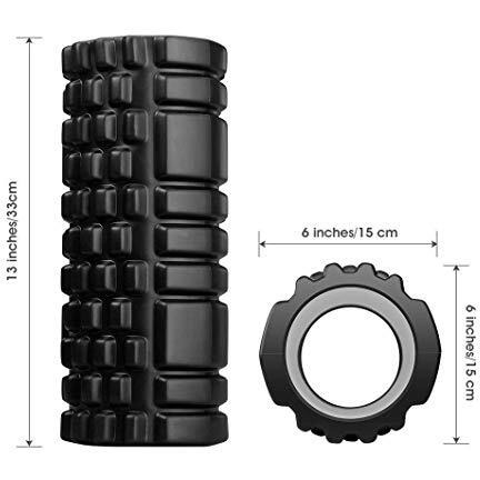 Bodylastics 33cms Foam Roller for Deep Tissue Massage, Relief from Sore Muscles Pain, Pre & Post Exercise Fitness Workout Sessions