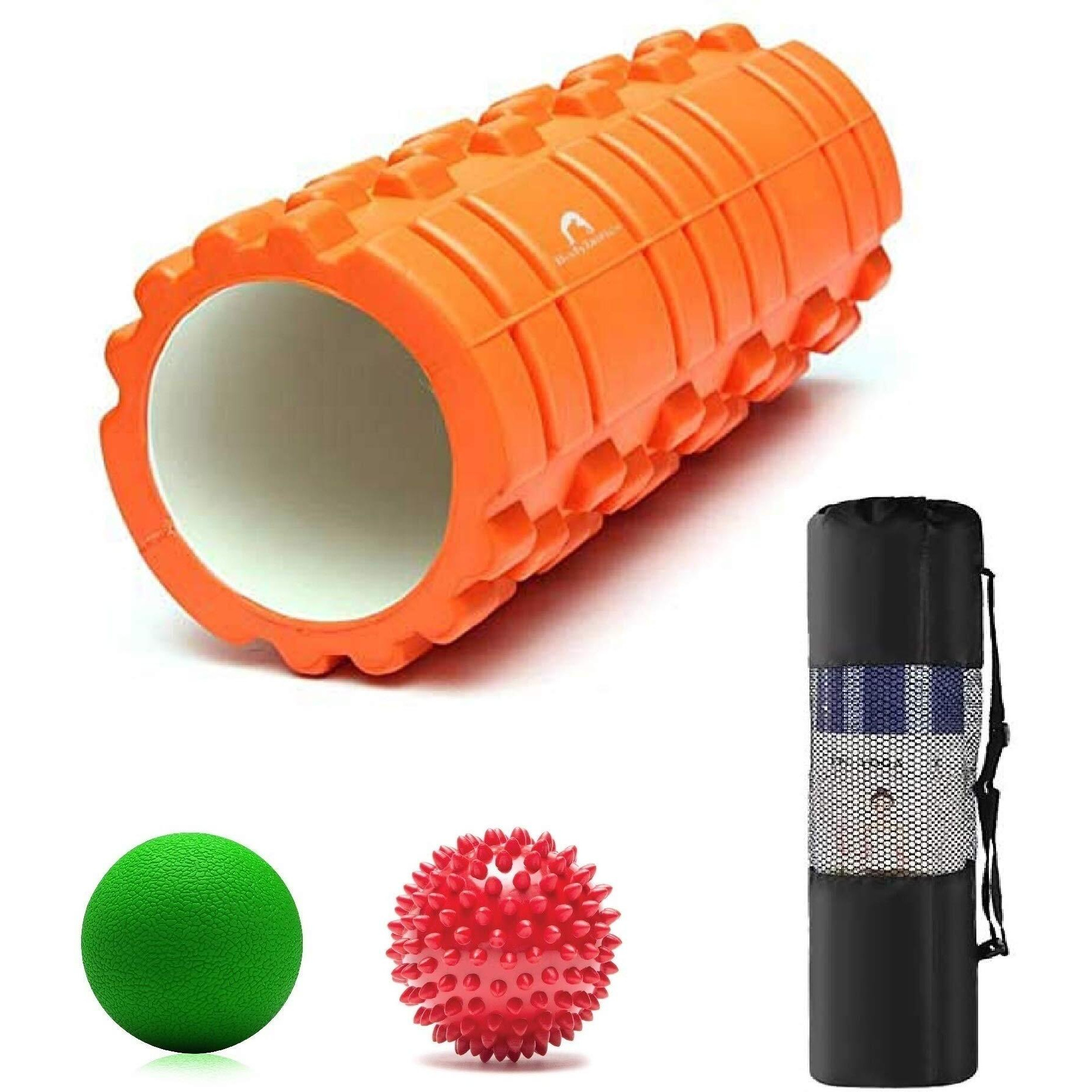 Bodylastics 45cms Foam Roller for Deep Tissue Massage, Relief from Sore Muscles Pain, Pre & Post Exercise Fitness Workout Sessions