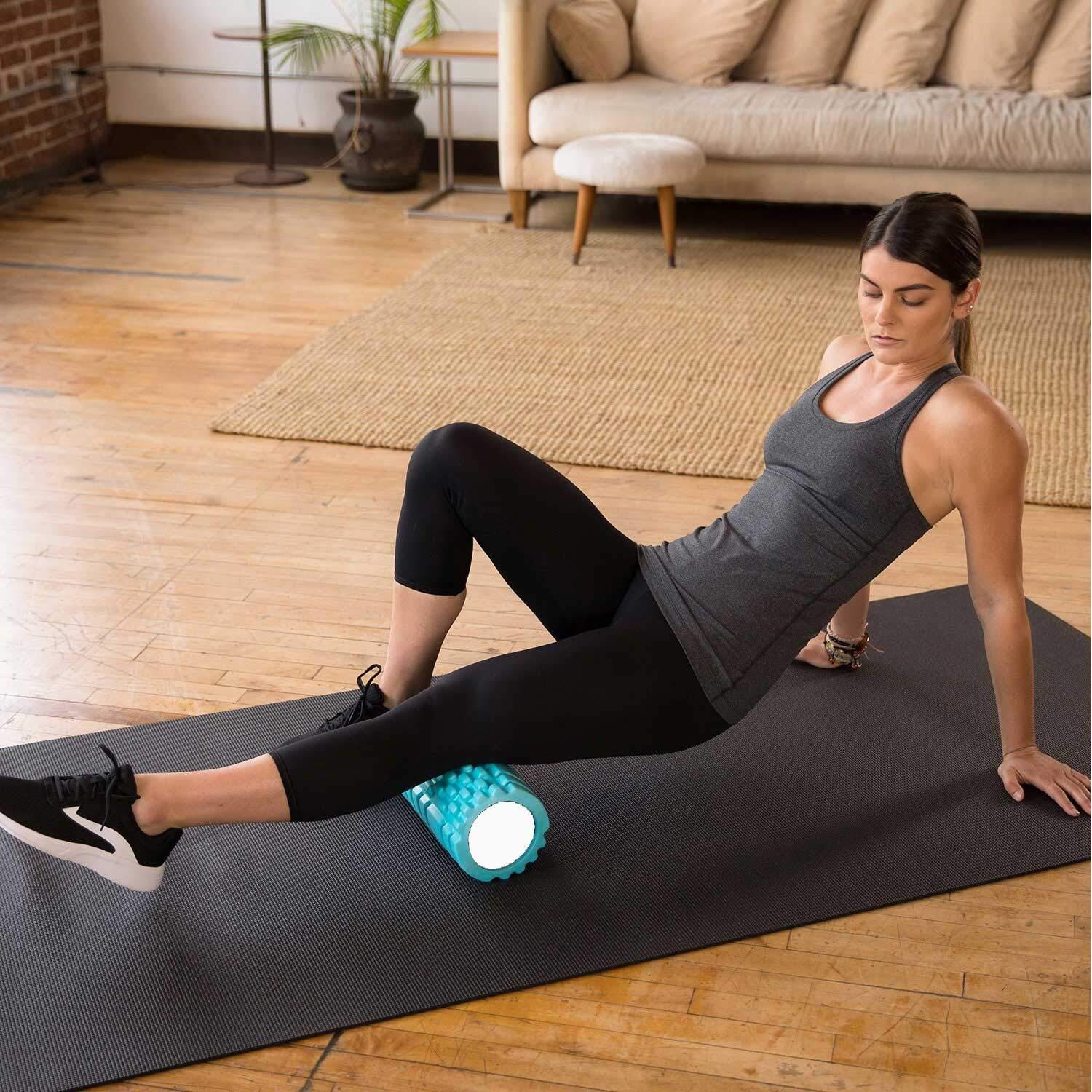 Bodylastics 45cms Foam Roller for Deep Tissue Massage, Relief from Sore Muscles Pain, Pre & Post Exercise Fitness Workout Sessions
