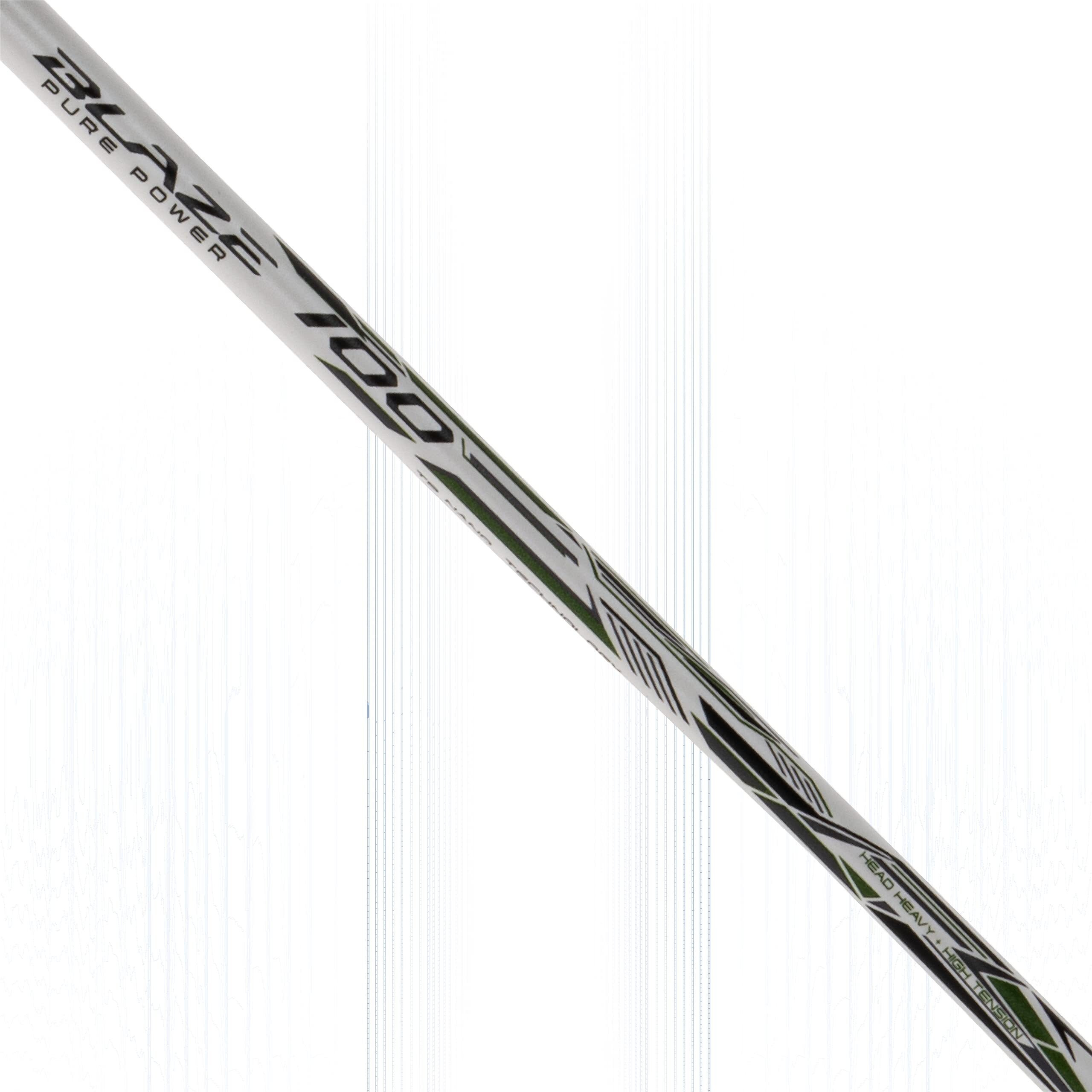 Li-Ning Blaze 100 Carbon Fibre Strung Badmiton Racket with Free Full Cover (Pearl White Black Emerald, 78 Grams)