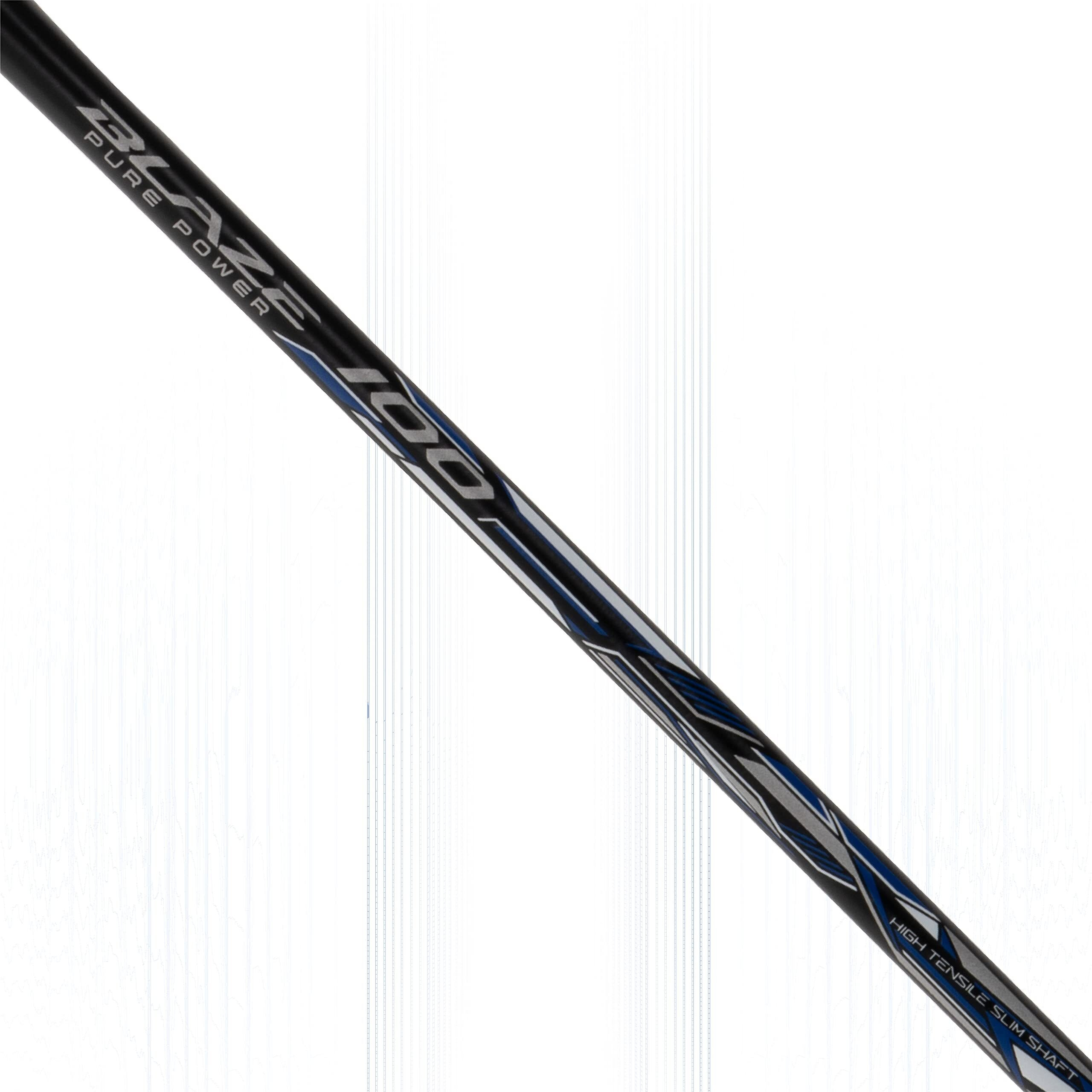 Li-Ning Blaze 100 Carbon Fibre Strung Badmiton Racket with Free Full Cover (Black Silver Navy, 78 Grams)