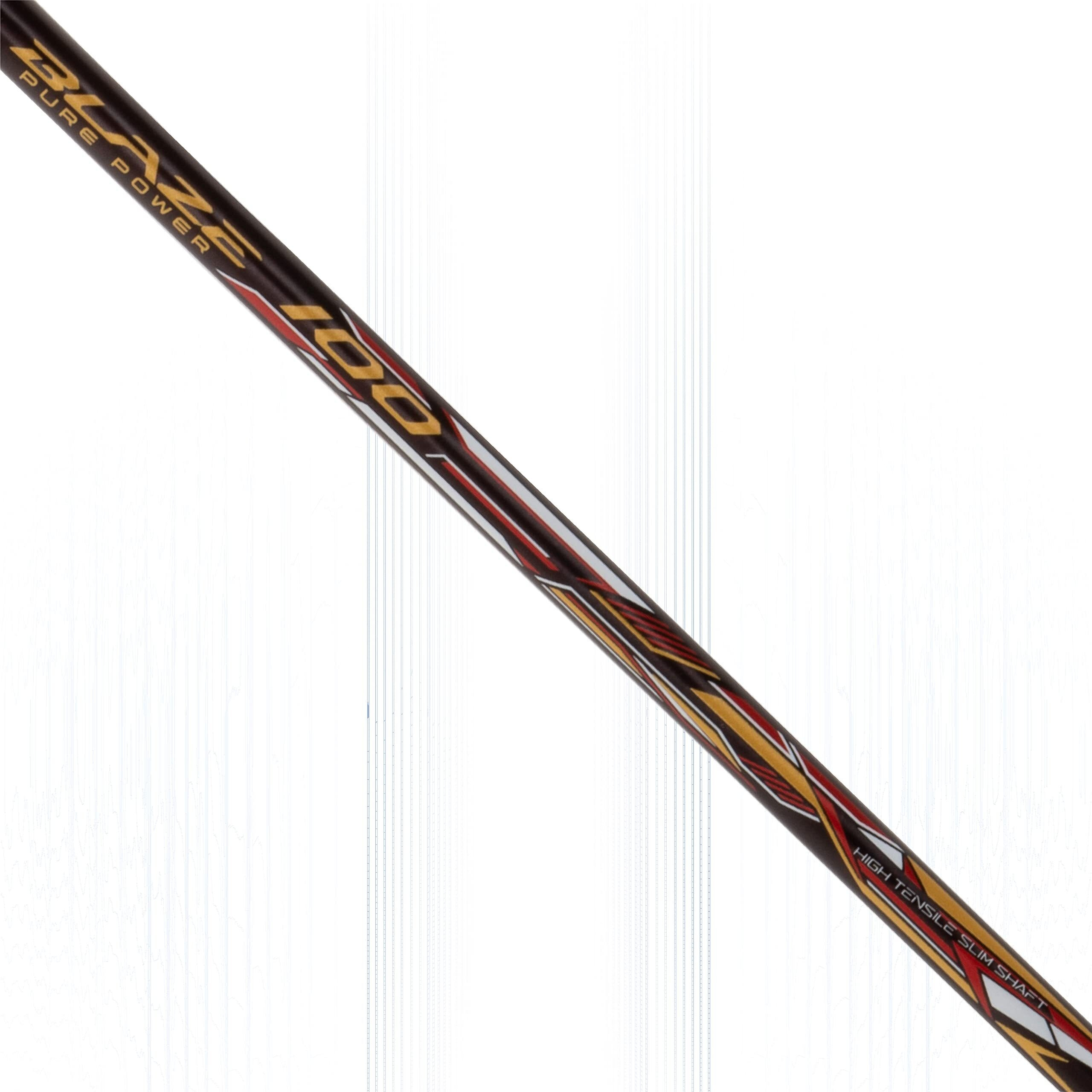 Li-Ning Blaze 100 Carbon Fibre Strung Badmiton Racket with Free Full Cover (Merlot Gold Red, 78 Grams)