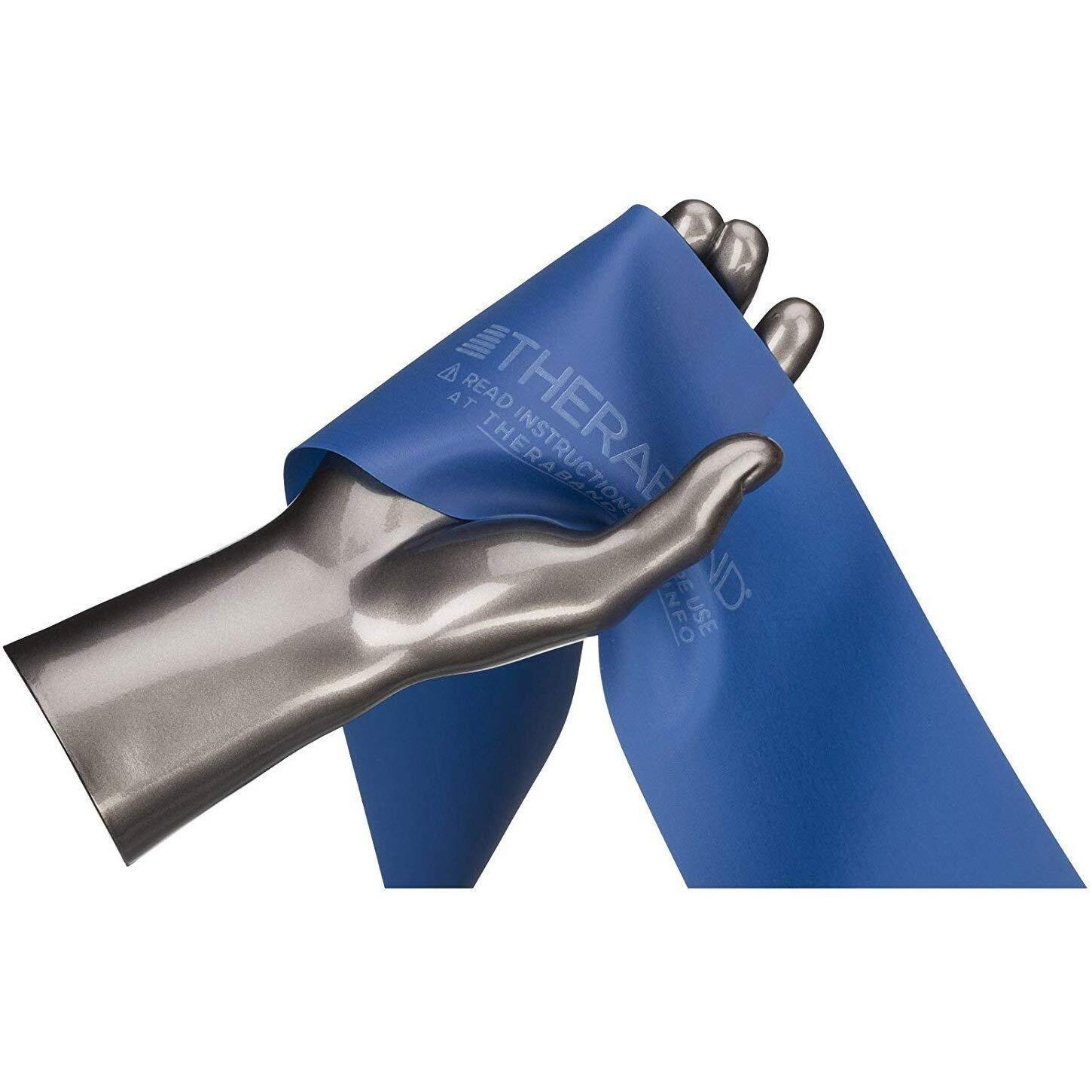 TheraBand Resistance Exercise Band for Heavy Workout Gym Yoga and Physical Therapy - for Intermediates. with Steps Counting Finger Watch (7F)