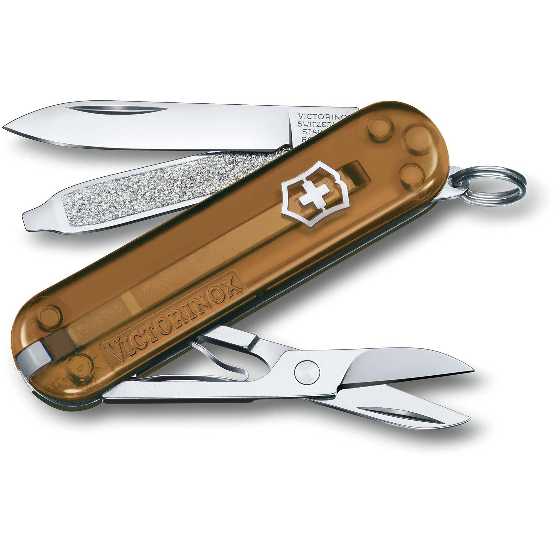 Victorinox Swiss Army Knife - FRESH. STYLISH. COLORFUL SWISS CLASSICS - 7 Function, Multitool with a Pair of Scissors - Chocolate Fudge, 58 mm