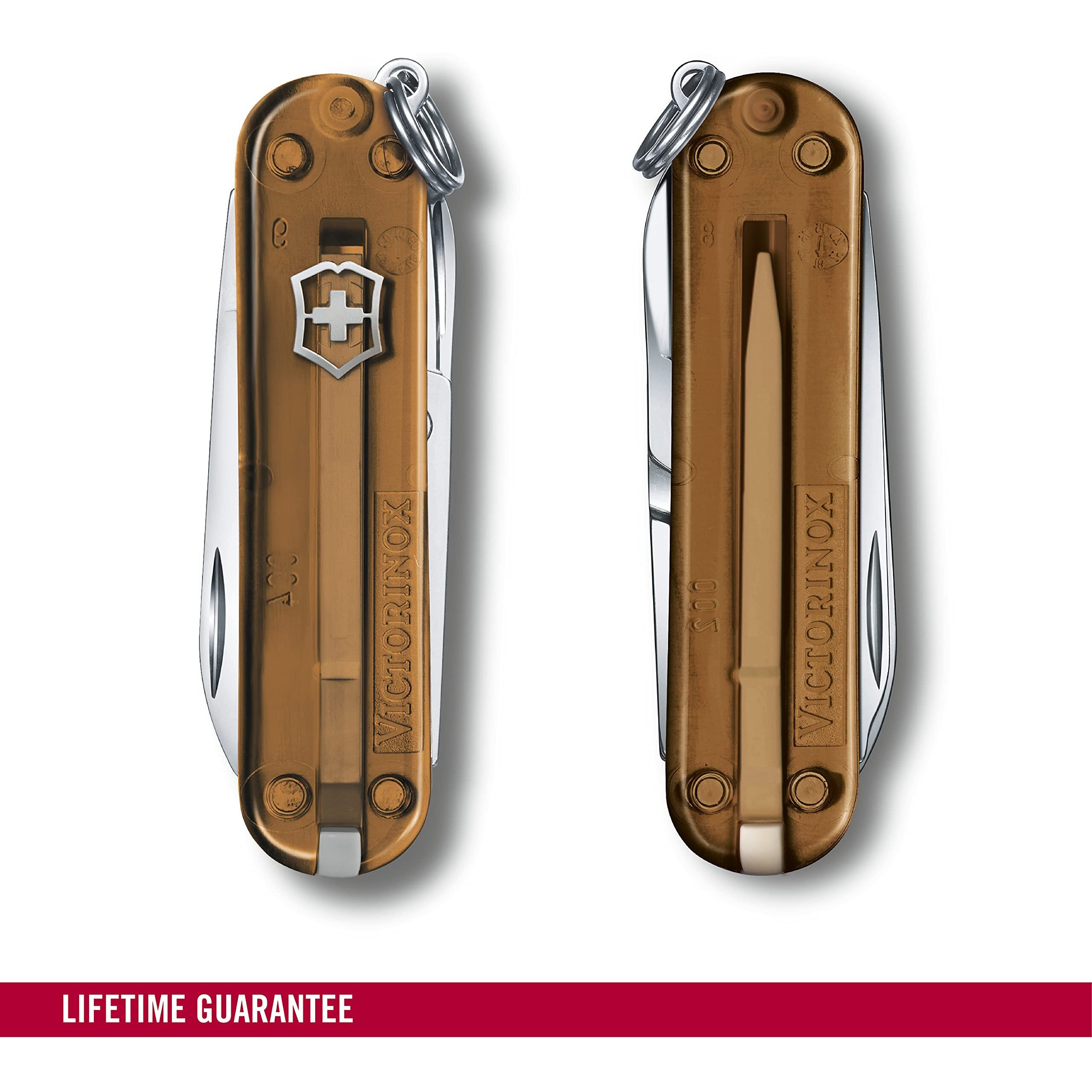 Victorinox Swiss Army Knife - FRESH. STYLISH. COLORFUL SWISS CLASSICS - 7 Function, Multitool with a Pair of Scissors - Chocolate Fudge, 58 mm