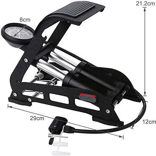DKEXL Double Cylinder Portable High Pressure Foot Air Pump Compressor for Car and Bike Air Pump for Motorbike,Cars,Bicycle,for Football,Cycle Pumps for Bicycle,car air Pump for tubeless.