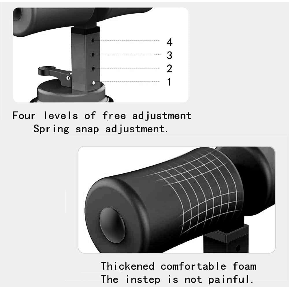 Jukusa Assistive Abdominal Chest and arm Muscles Exercise Adjustable Assistant Fitness Equipment Suction Cup Home Workout Healthy Abdomen Press Leg Support & Equipment for Lose Weight (Black)