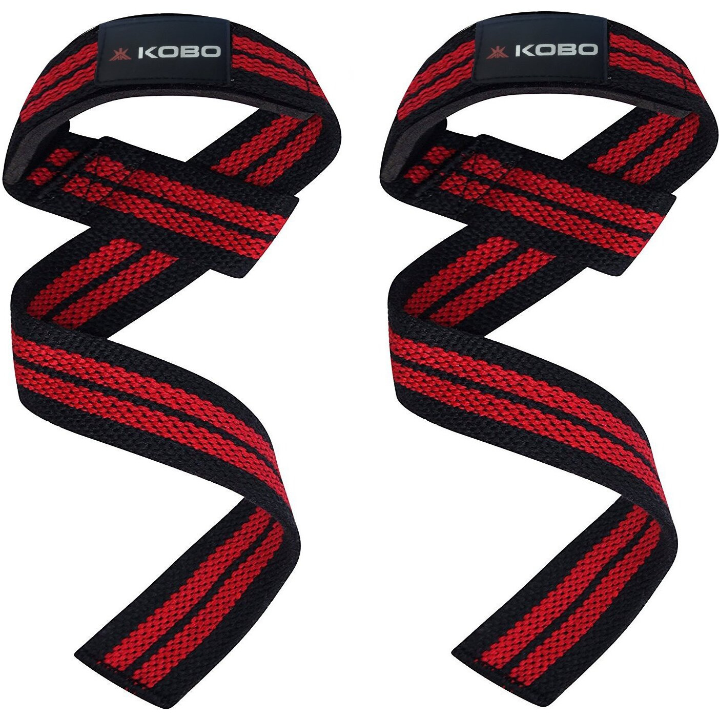 Kobo WTA-03 Cotton Weight Lifting Strap (Black Red)