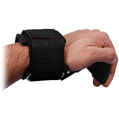 Kobo Power Weight Lifting Training Gym Straps Hook Bar With Padded Wrist Support