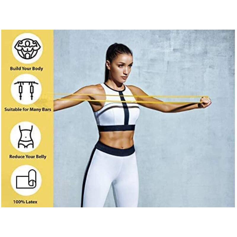 FASHNEX Resistance Bands, Exercise Band, Perfect for Mobility, Body Stretching, Powerlifting, Home Workout, Fitness Training Loop Bands for Men & Women (As Per Image), Rubber
