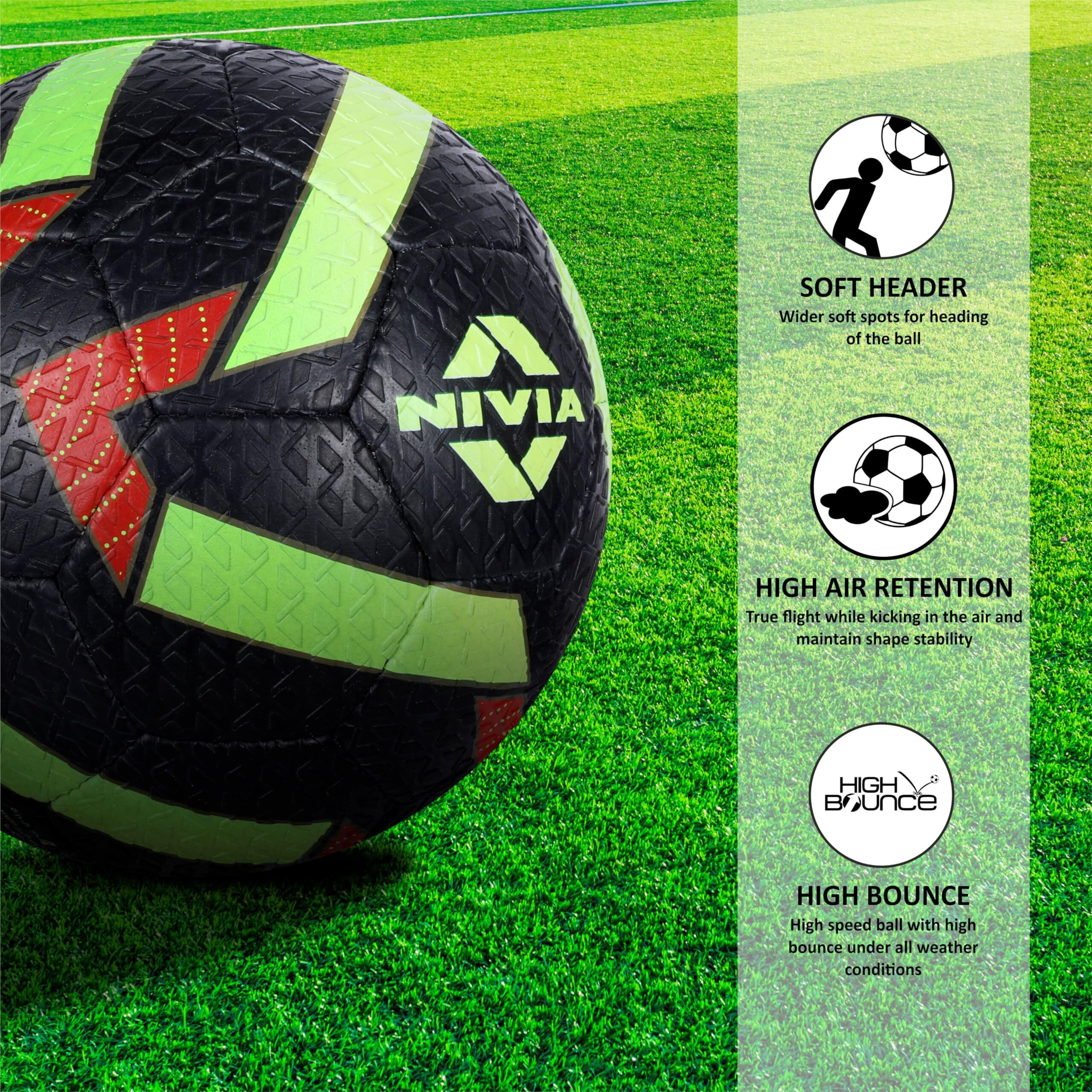 Nivia Street Rubber Football, Size 5 (Black)
