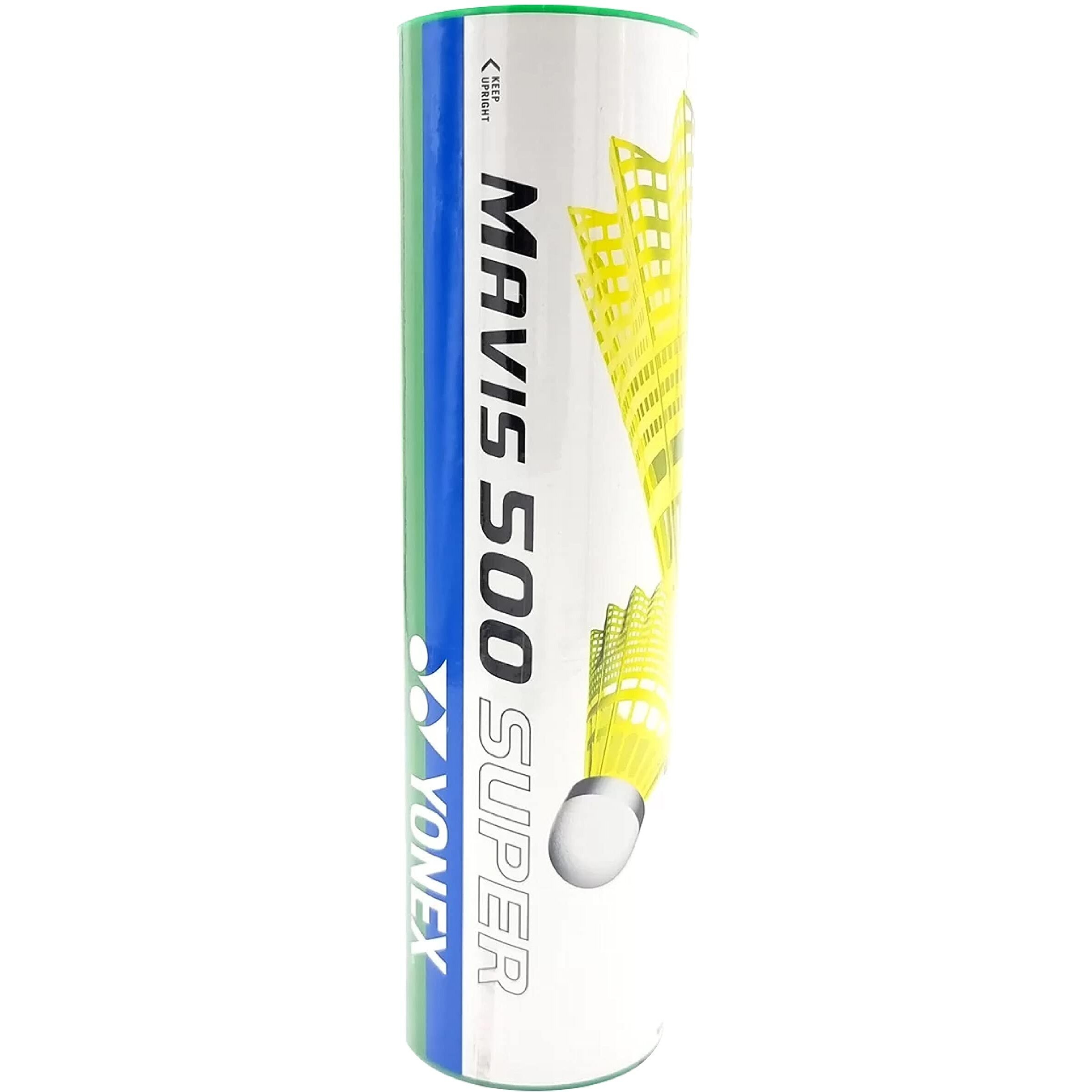 YONEX Mavis 500 Super Nylon Shuttlecock Made in Japan - Pack of 6 (Yellow)