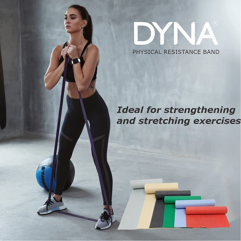 Dyna Physical Resistance Strength Training Power Band (Black-2 X Heavy Resistance)