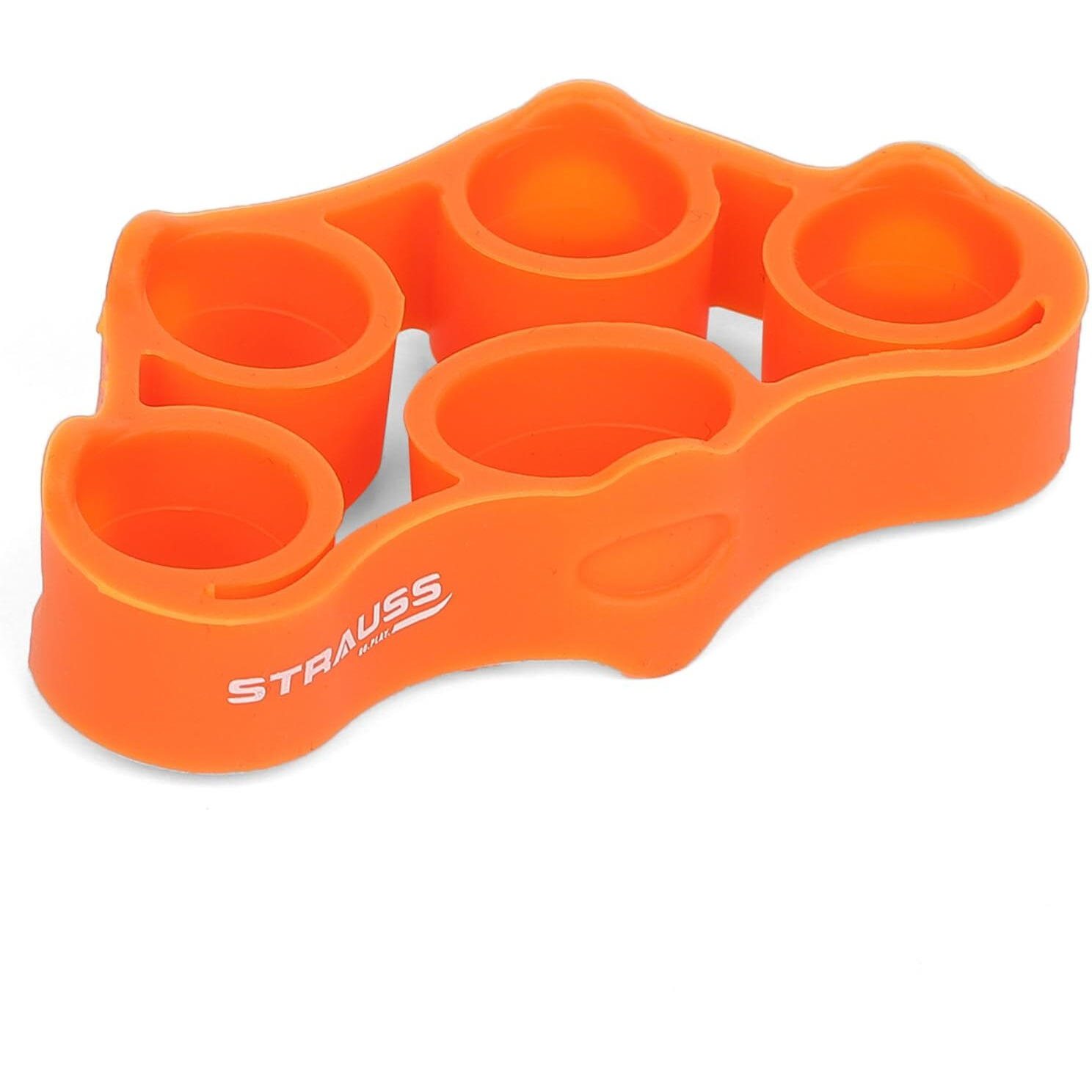 Strauss Finger Stretcher | Hand Strengthener for Carpal Tunnel Relief and Grip Strength | Silicone Finger Gripper and Finger Stretcher | Ideal for All Skill Level, (Orange)