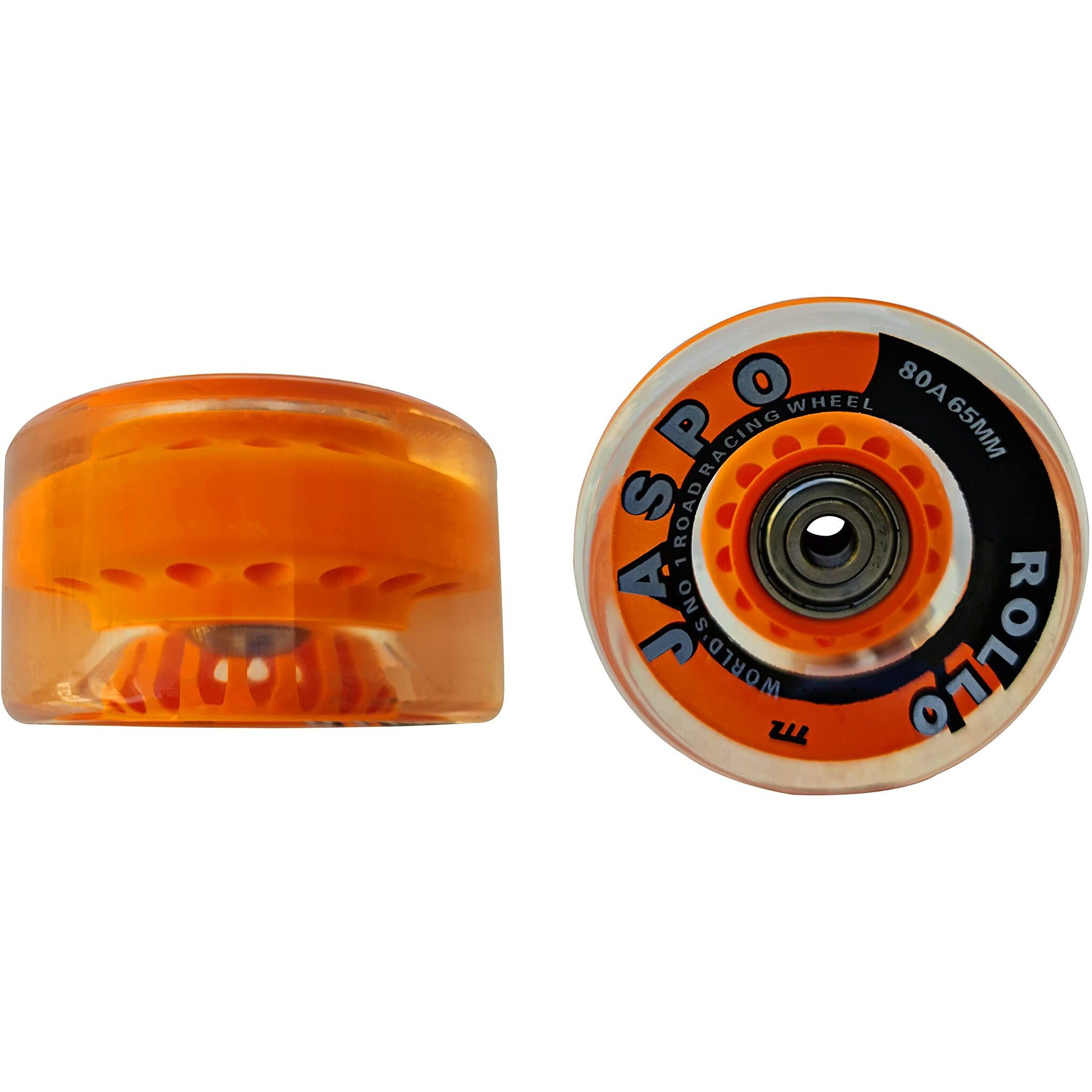 Jaspo Roller Quad Skate, Inline Wheels Skate Wheels with Bearings Quad Skating and Skateboard Wheels Multipack (Roller Skate Wheels (65 mm) - Pack of 8)
