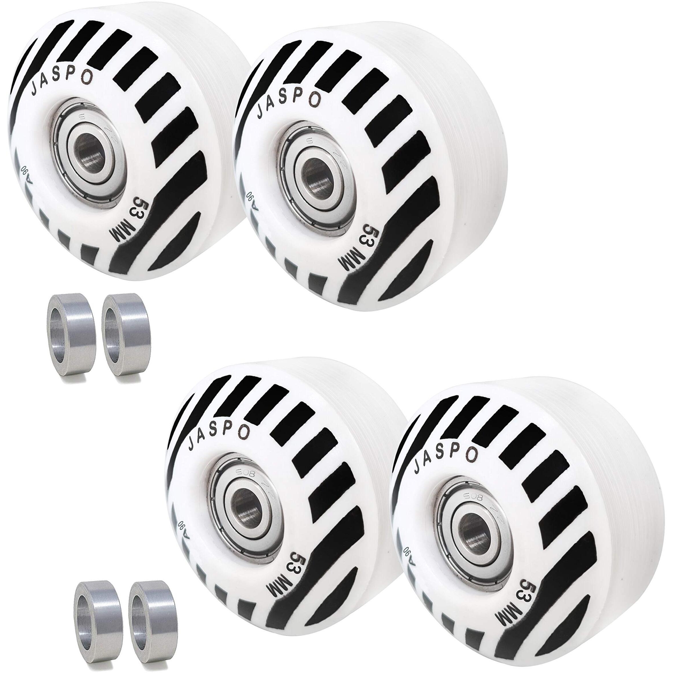 Jaspo Roller Quad Skate, Inline Wheels Skate Wheels with Bearings Quad Skating and Skateboard Wheels Multipack (Skateboard Wheels (53 mm) - Pack of 4)