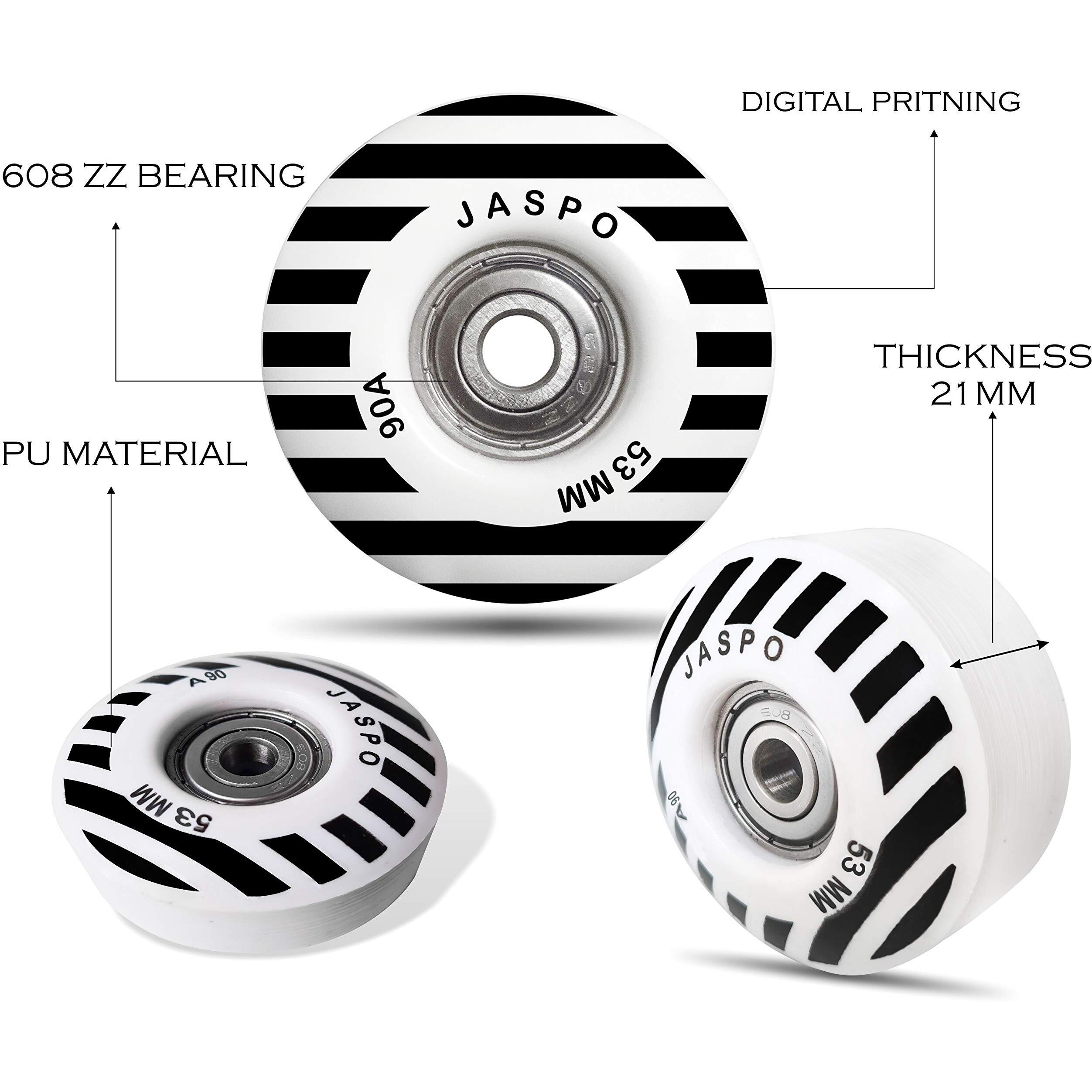 Jaspo Roller Quad Skate, Inline Wheels Skate Wheels with Bearings Quad Skating and Skateboard Wheels Multipack (Skateboard Wheels (53 mm) - Pack of 4)
