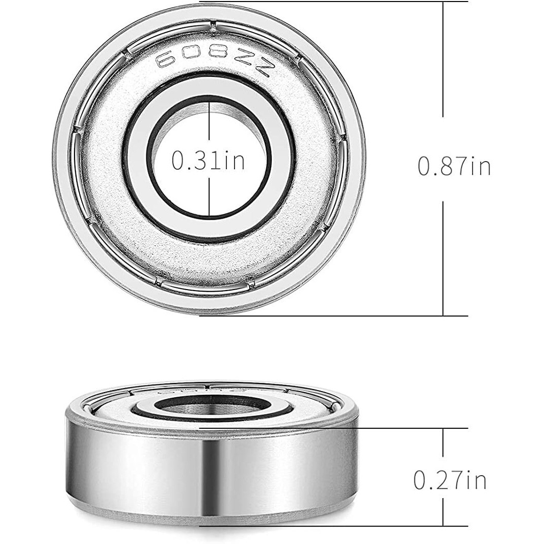 Jaspo ABEC 7 High Precision 608zz Ball Bearing Multifunction Accessories for Skateboards Roller Skates & Inline Skates (PACK OF 2)