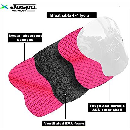 JASPO Secure Hybrid Knee, Elbow & Wrist Guard Combo for Skating, Cycling, Skateboarding, Roller Skating, Inline Skate, Running, Breathable & Washable Fabric, for All Age Groups (Pink, Large)