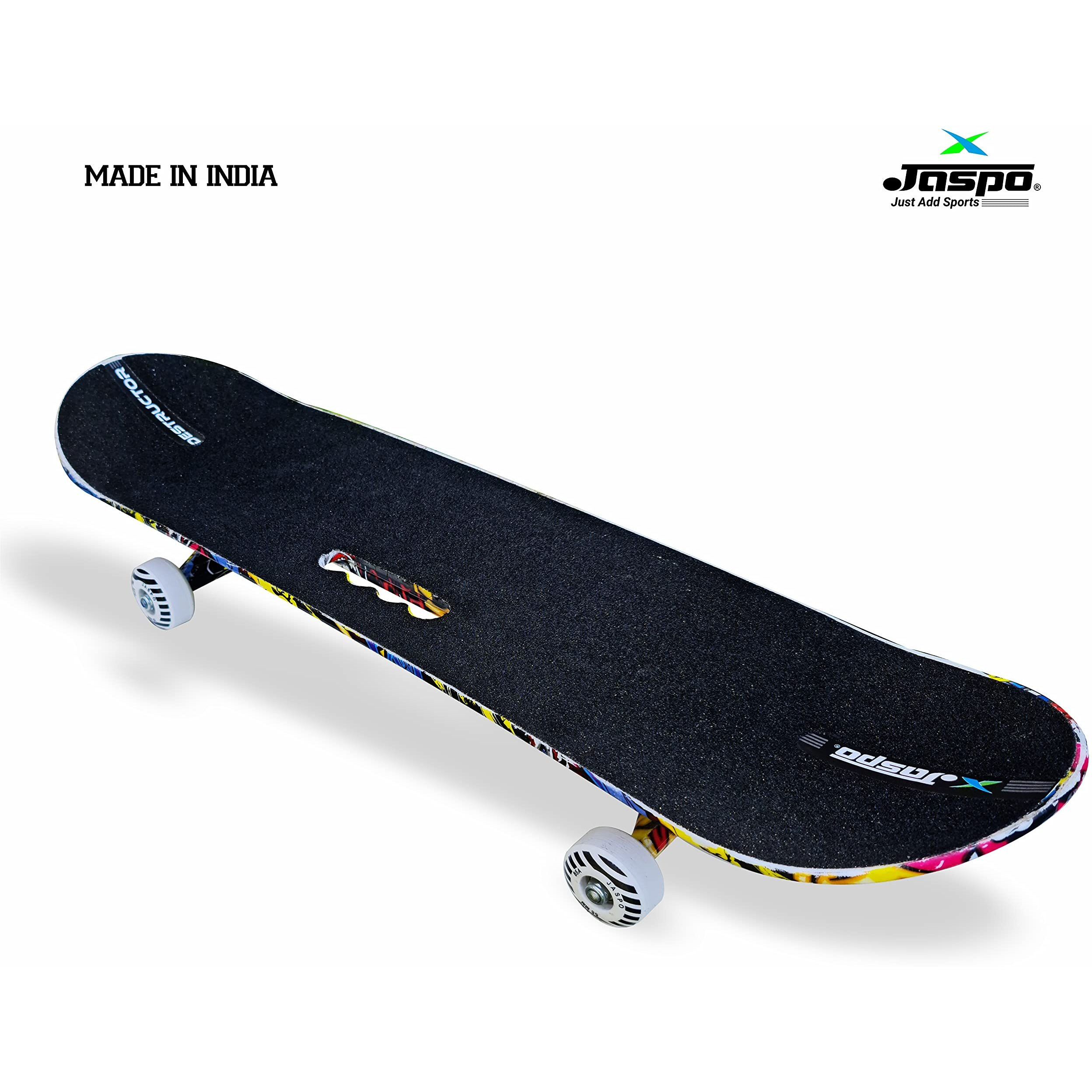 Jaspo Destructor No Mercy Fiber Skateboards 31 X8  Inches, Suitable For Age Group Above 8 Years (31 X8 , No Mercy, Polyurethane, Multicolor)