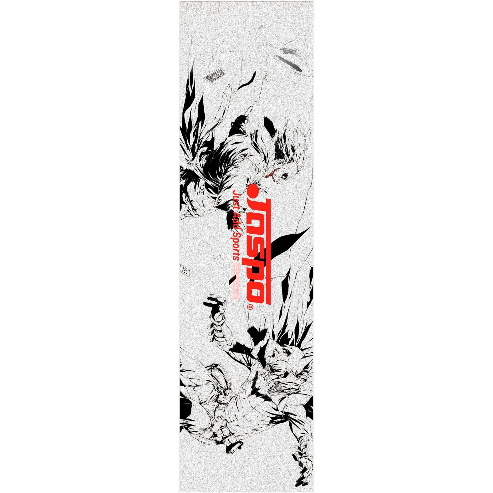 Jaspo Grip Tape Specially Designed for Skateboards Also Used for Stair Grip Pedal Grip Wheel Chair and Steps (Anti-Slip Tape) (33 * 9, FIGHTER, Black)