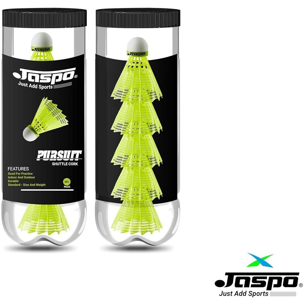 Jaspo Kidzyy Steel Badminton Racquet (Racket Length-18 Inches) with 6pc. Nylon Shuttle (Suitable for Kids)-Made in India (Orange)-Recommended for Kids only