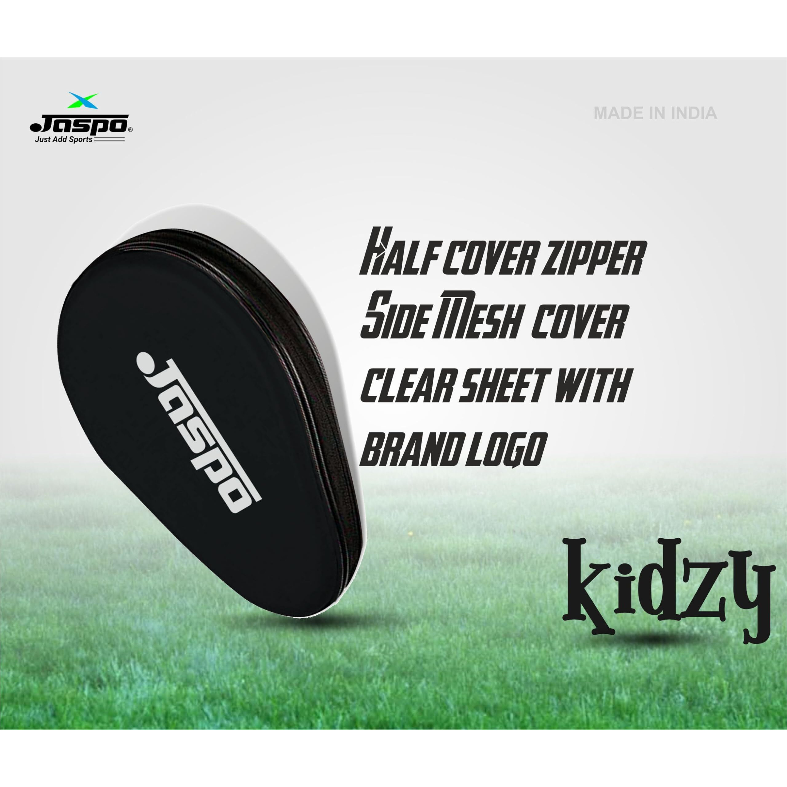 Jaspo Kidzyy Steel Badminton Racquet (Racket Length -18 Inches) with 6pc. Nylon Shuttle (Suitable for Kids)-Made in India (NEON Green)-Recommended for Kids only