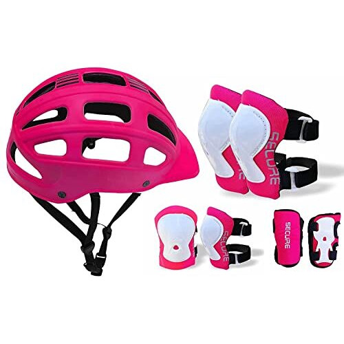 Jaspo Sturdy SX4 Adjustable Multisport Helmet for Skateboarding, Skating, Cycling & Other Sports Age Group up to 4-10 Years for Kids  Made in India (Large, Pink)