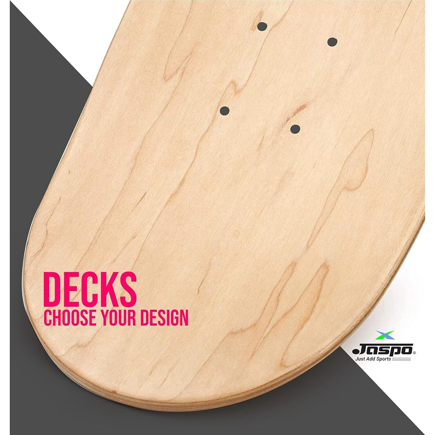 Jaspo Beast Skateboard 31 x8  Canadian Maple Deck with UV Printing, Black Grip Tape, and Soft PU Risers - Perfect for Kids, Youth, Boys, and Girls (Pink Black)