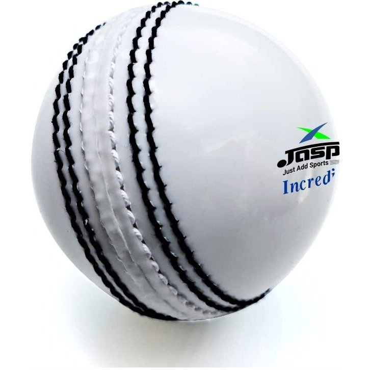 jaspo IncrediBall Soft T20 Cricket Training Ball-1 Ball Indoor Outdoor Play and Cricket Practice (229 cm Circumference), PVC Material, Colour- White