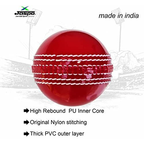 jaspo IncrediBall Soft T20 Cricket Training Ball Quantity-1 Indoor Outdoor Play and Cricket Practice (229 cm Circumference), PVC Material, Colour-Red