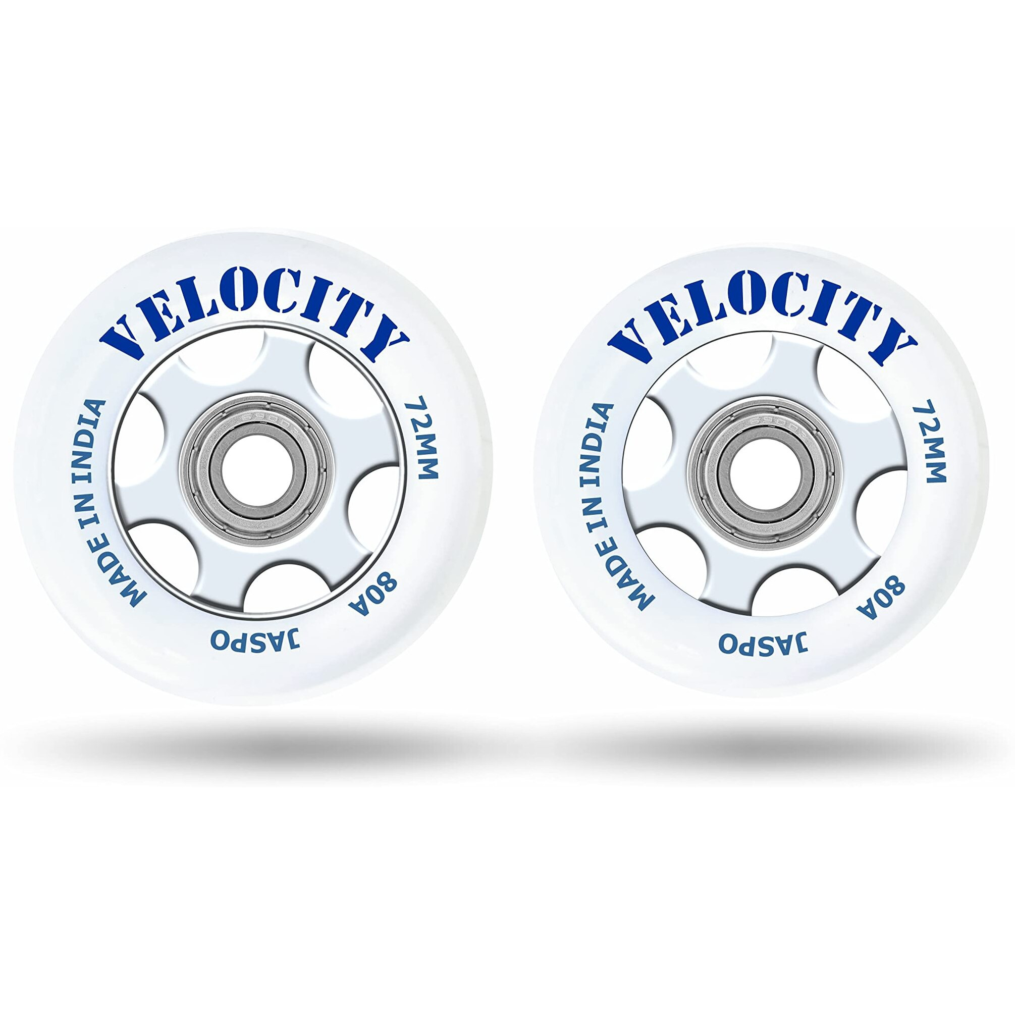 Jaspo Inline PU Wheels 72mm 100mm Inline Spare Skate Wheels, Roller Blade Skating Waveboard Luggage Wheels, Training Replacement Wheels (Velocity 72 MM (Pack of 2))