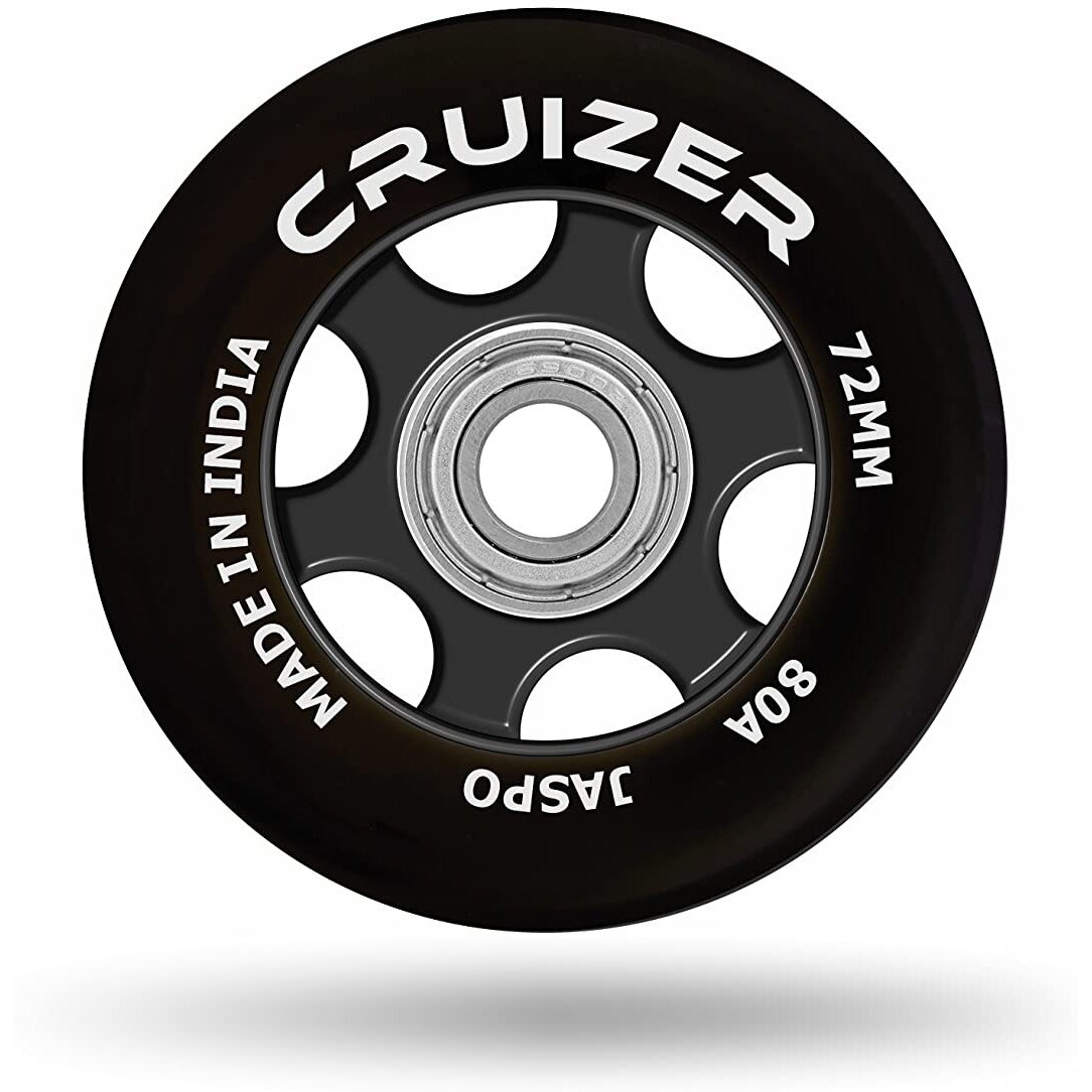 Jaspo Inline PU Wheels 72mm 100mm Inline Spare Skate Wheels, Roller Blade Skating Waveboard Luggage Wheels, Training Replacement Wheels (Formula 100 MM (Pack of 2))