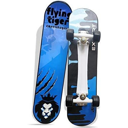 Jaspo Kickstart 26 Inches Anti Skid Fiber Skateboard for Beginners Upto 12yrs (Blue)