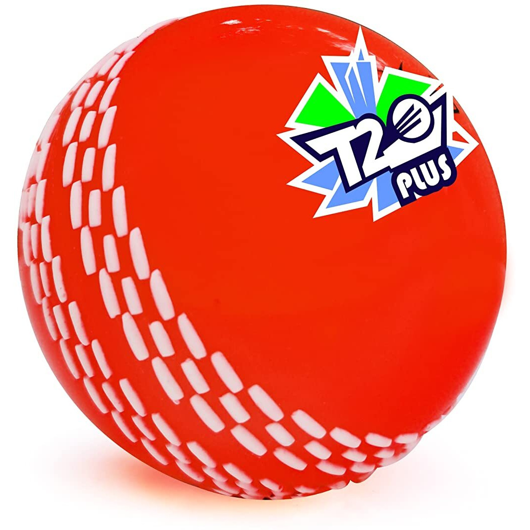 jaspo PVC T-20 Plus Practice Cricket Ball Wind Balls (125-130 Gms) For - Indoor & Outdoor Street & Beach Cricket (Orange)
