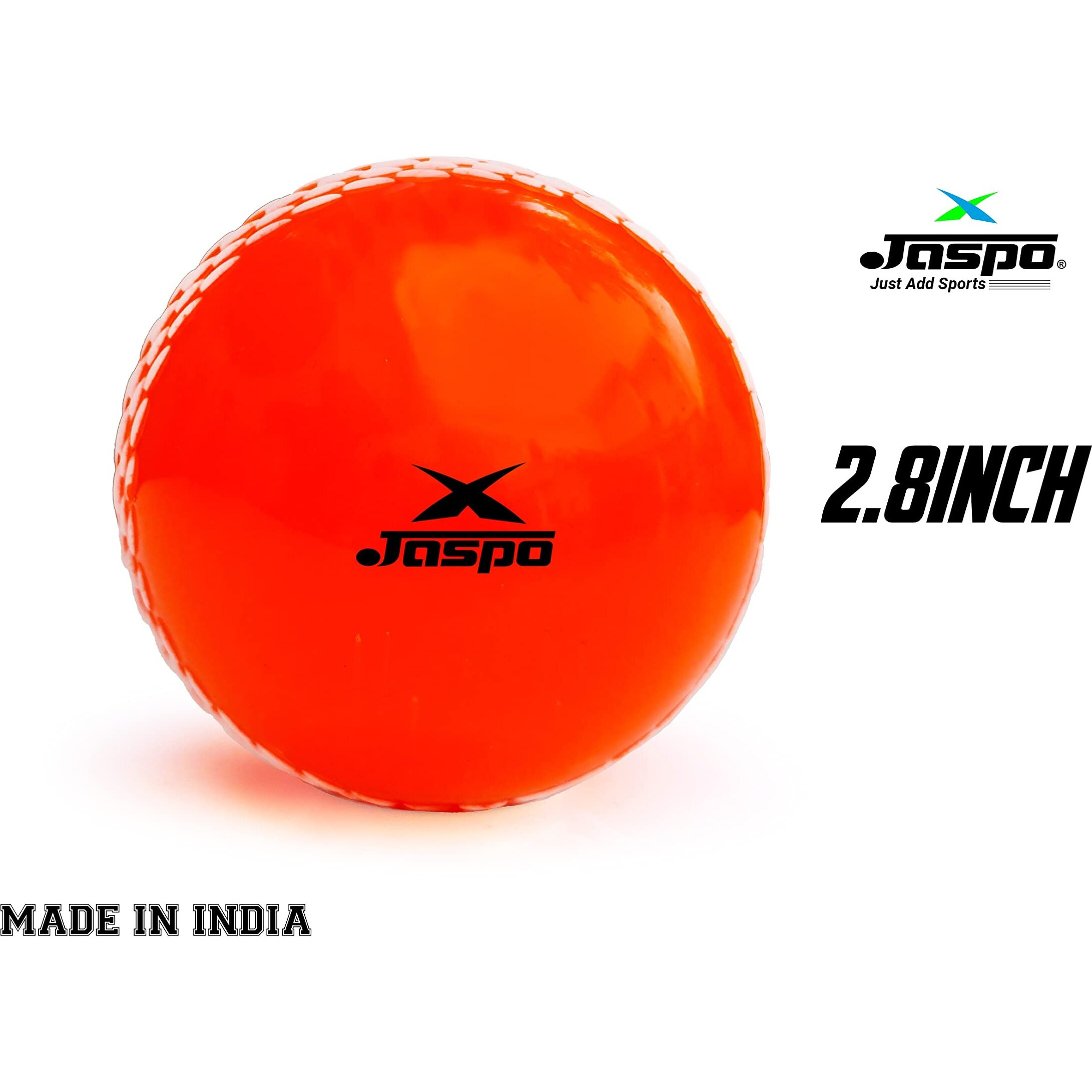 jaspo PVC T-20 Plus Practice Cricket Ball Wind Balls (125-130 Gms) For - Indoor & Outdoor Street & Beach Cricket (Orange)