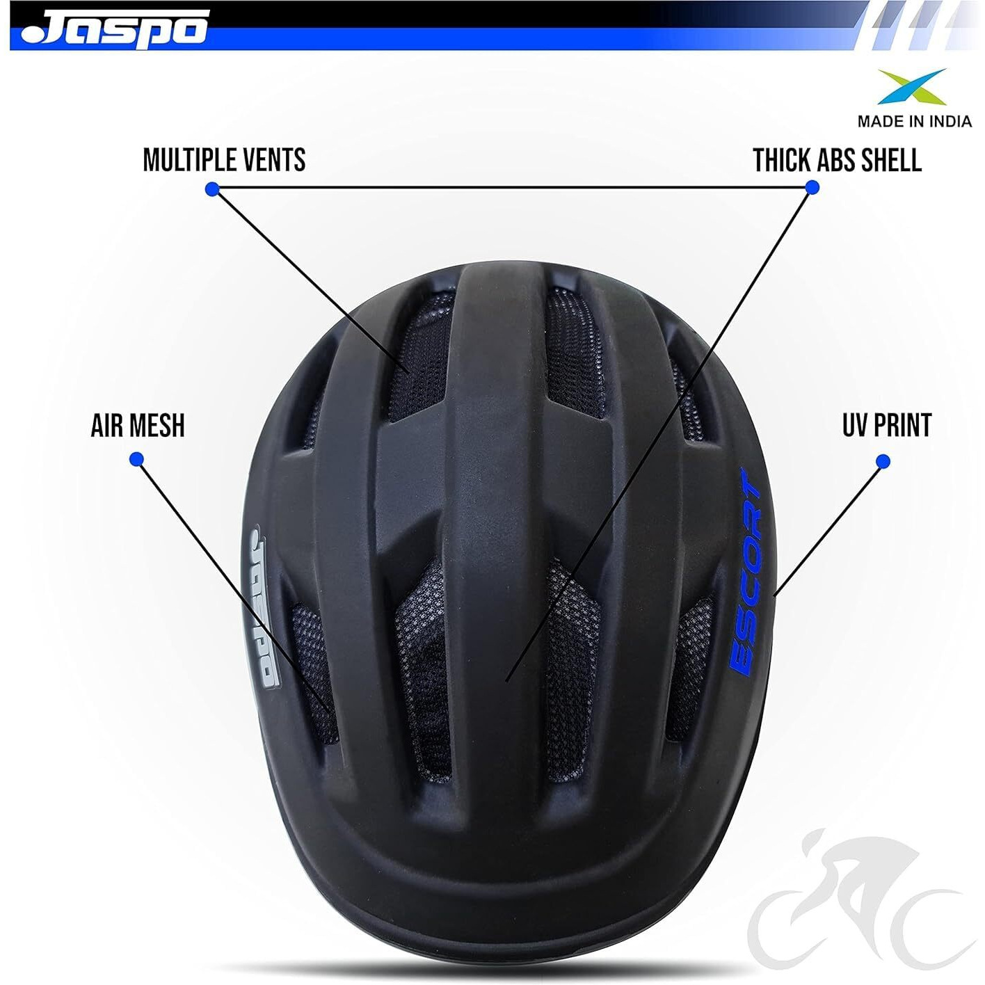 jaspo Multi Utility Sports Helmet for Cycling, Skating, Skateboarding (Navy Blue, Large)