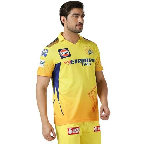 playR Men s Regular Fit Jersey (PRCSK24-FANJHS-199-7D_Yellow