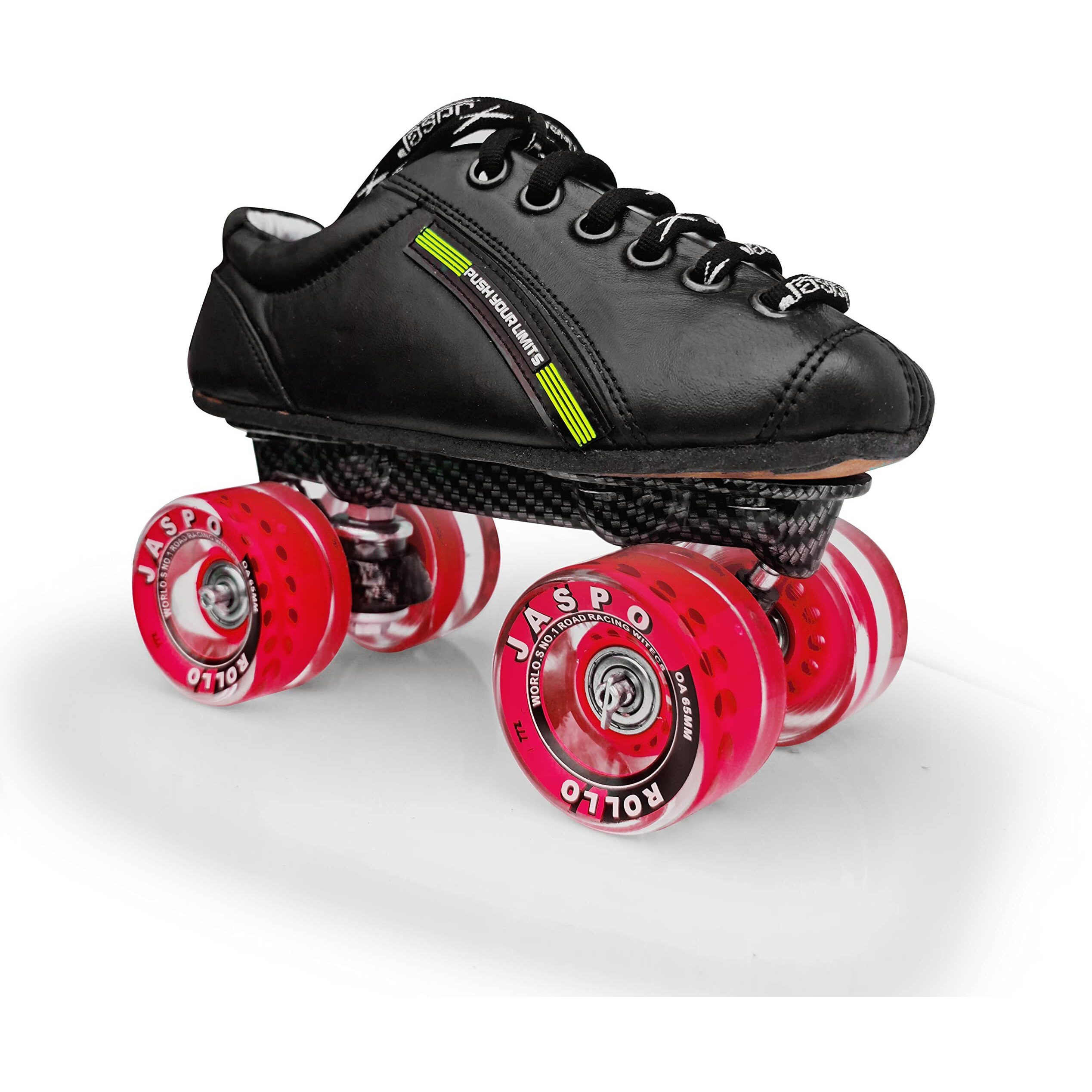 jaspo Unisex Pro Hyper Quad Outdoor Wheel Shoe Skates (Junior 13 Uk (Foot Length 21.5 Cms), Red)