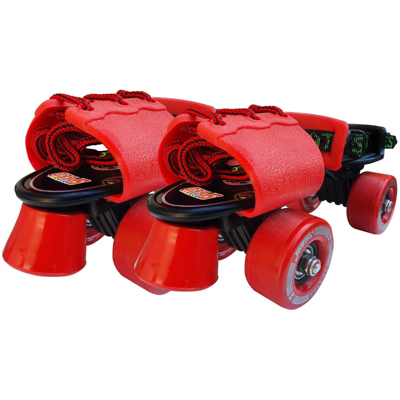 Jaspo Tenacity Adjustable Senior Roller Skates Suitable for Age Group 6 to 14 Years (red)