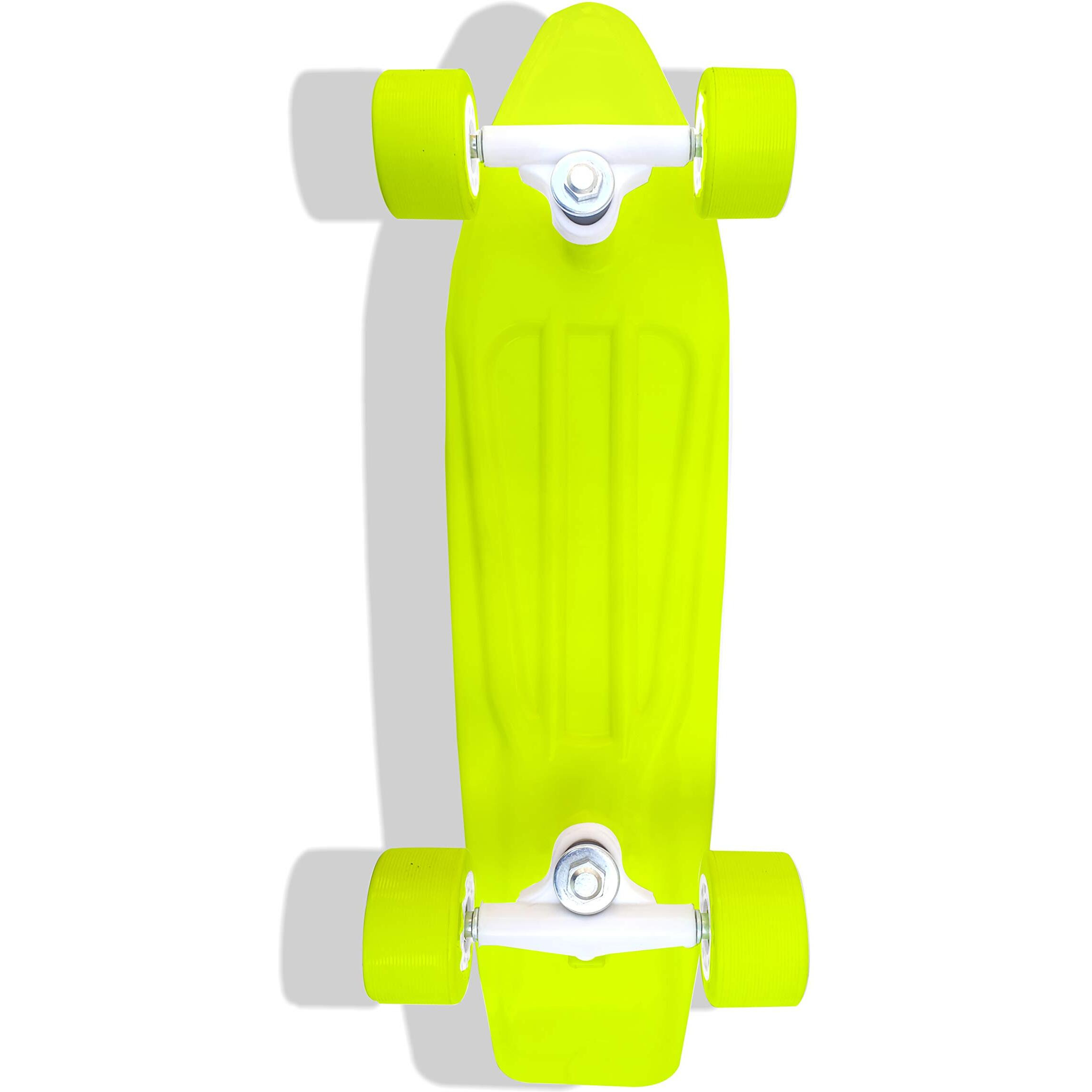 jaspo Polypropylene Ride On Penny Skateboard Oard (Neon Green, 22.5 Inch * 5.5 Inch)