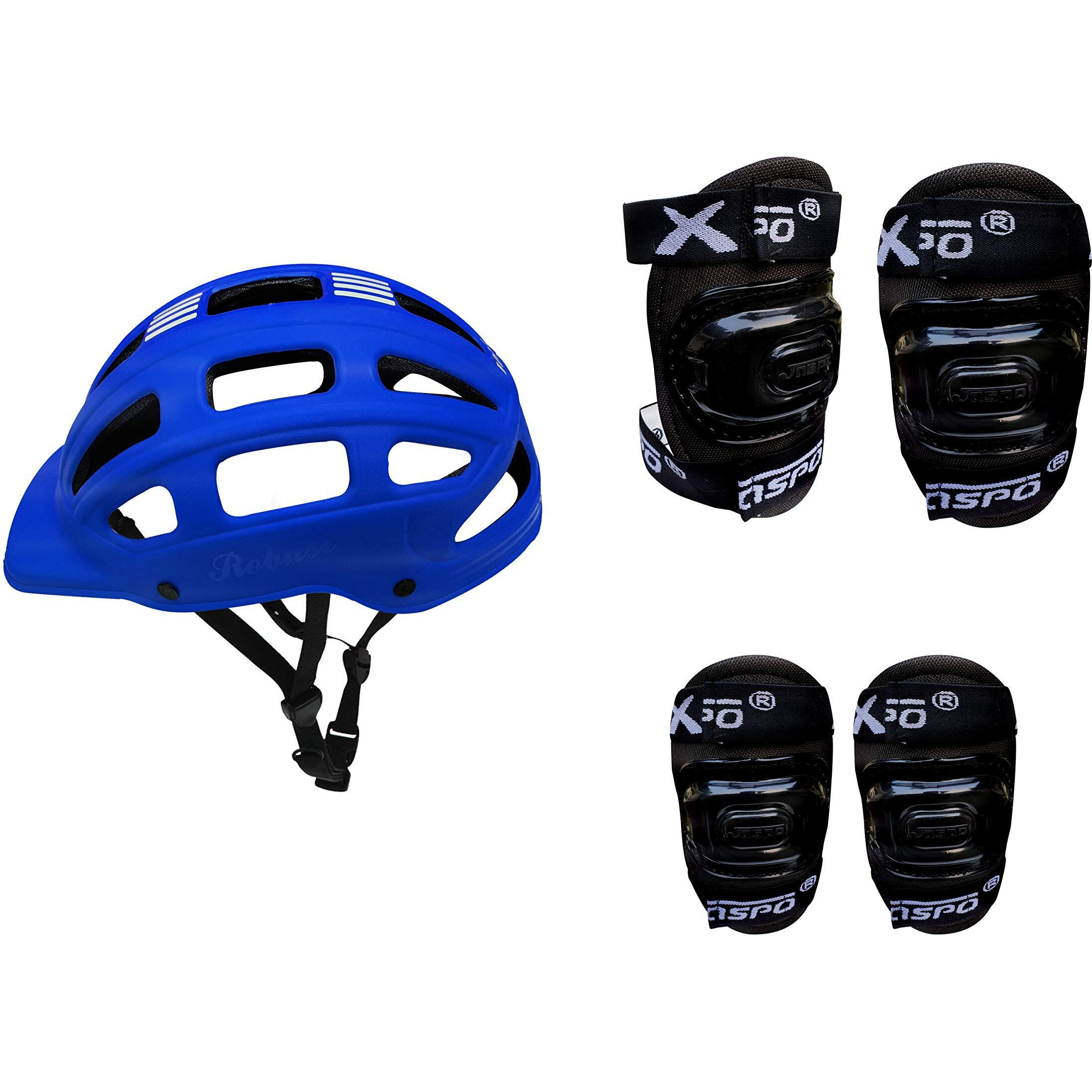 jaspo SX 3 Plastic Protective Set Perfect for Age Group Upto 14 Years Old (Blue)