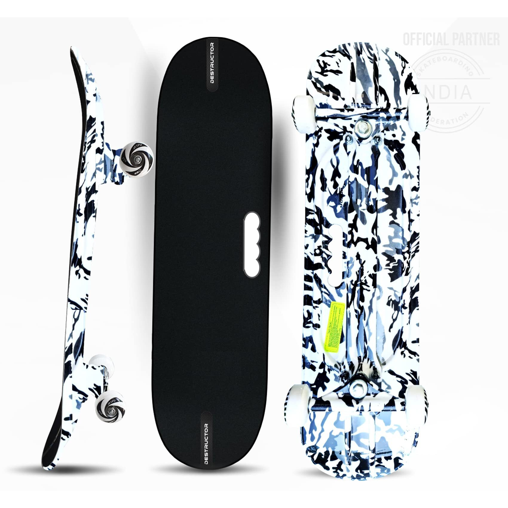 jaspo Fiber Composite Destructor Camouflage Fiber Skateboard 31 X8  Inches, Suitable For Age Group Above 8 Years