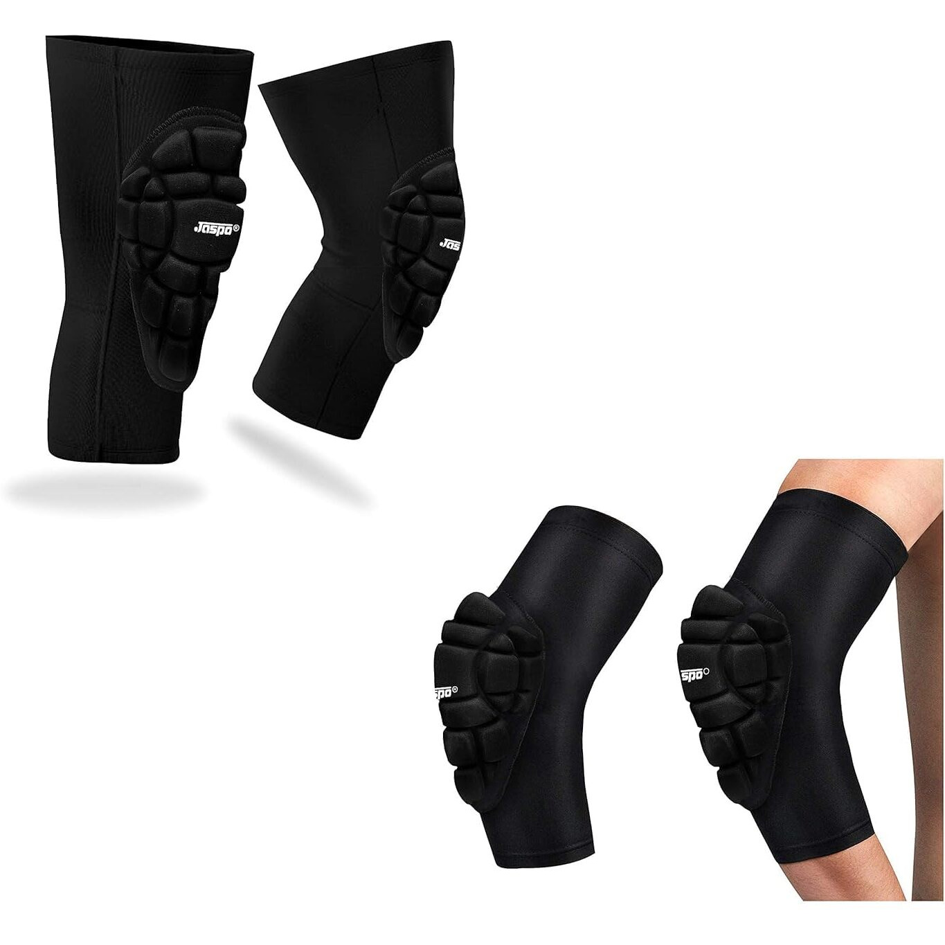 jaspo Protec-4 Safe Guards (Medium, Black) Knee and Elbow Guards Combo Includes 1 Pair of Each Designed for The Outdoor Sports, Dance, Cycling, Skating, Inline Skating, Skateboarding