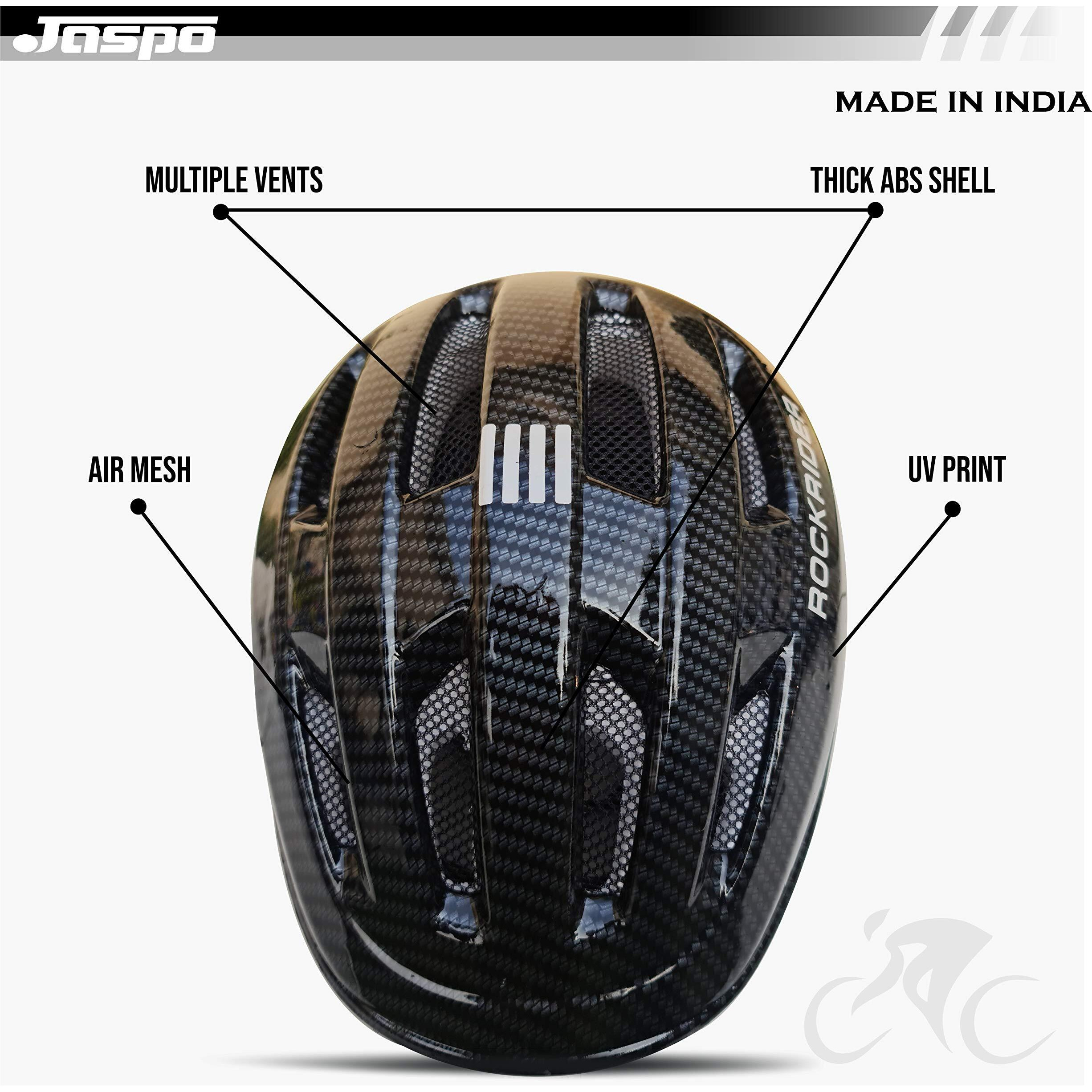 jaspo Multi Utility Sports Helmet for Cycling, Skating, Skateboarding (Carbon, Large)
