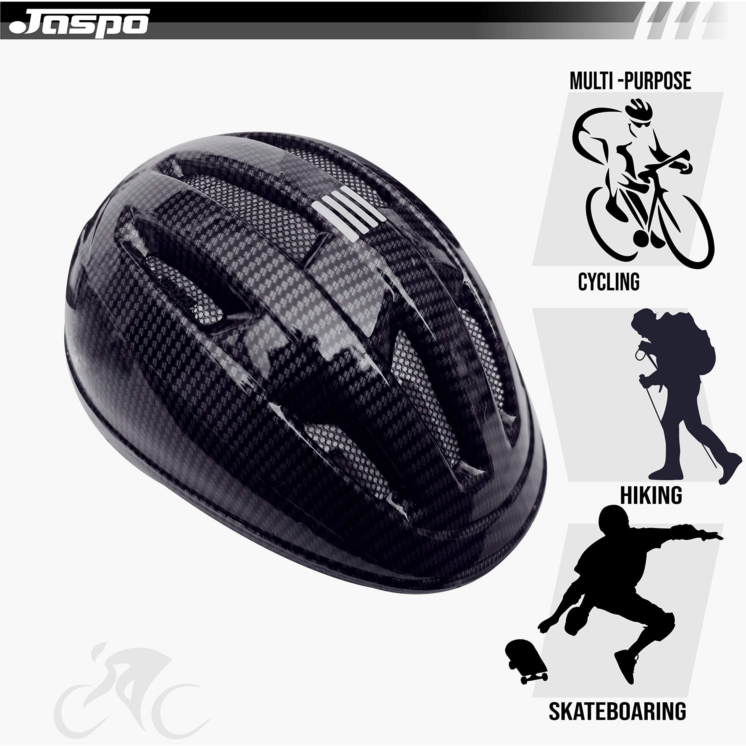 jaspo Multi Utility Sports Helmet for Cycling, Skating, Skateboarding (Carbon, Large)
