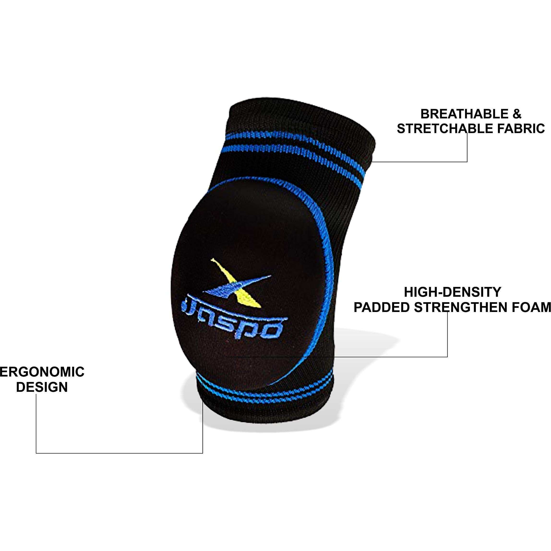 jaspo Polypropylene Protec-4 Safe Guards for Knee, Elbow (Medium, Blue)